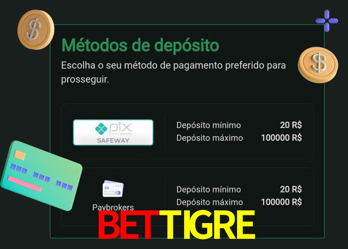 O cassino BETTIGRE oferece uma grande variedade de métodos de pagamento
